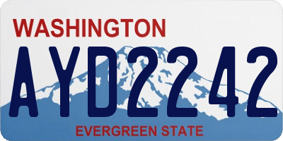 WA license plate AYD2242