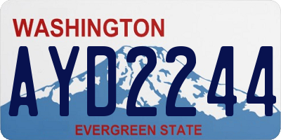 WA license plate AYD2244