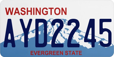 WA license plate AYD2245