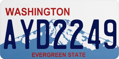 WA license plate AYD2249