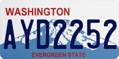 WA license plate AYD2252