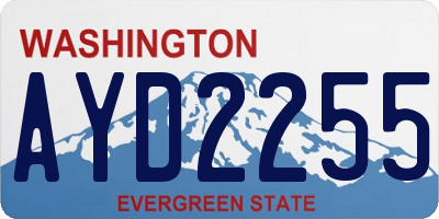WA license plate AYD2255