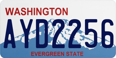 WA license plate AYD2256