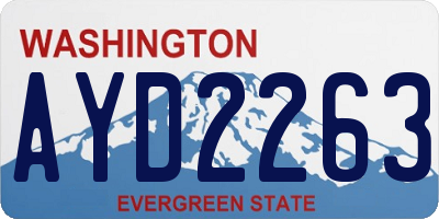 WA license plate AYD2263