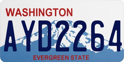 WA license plate AYD2264