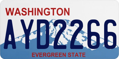 WA license plate AYD2266