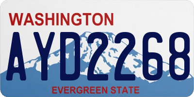 WA license plate AYD2268