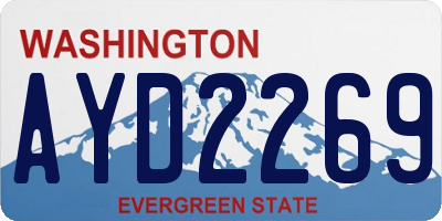 WA license plate AYD2269