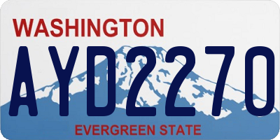 WA license plate AYD2270