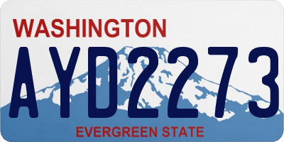 WA license plate AYD2273