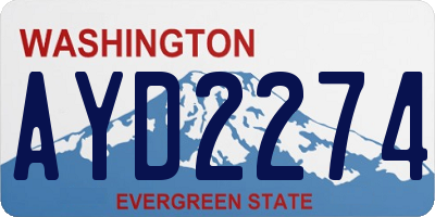 WA license plate AYD2274