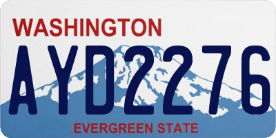 WA license plate AYD2276
