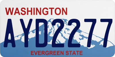 WA license plate AYD2277