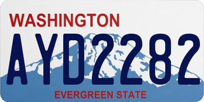 WA license plate AYD2282