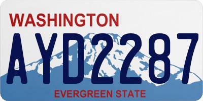 WA license plate AYD2287