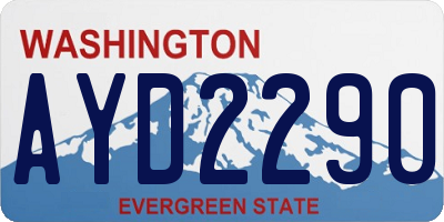 WA license plate AYD2290