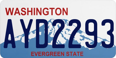 WA license plate AYD2293