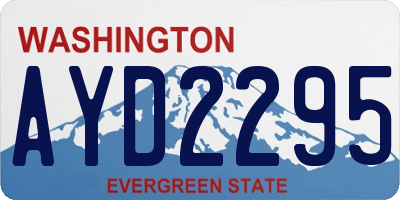 WA license plate AYD2295