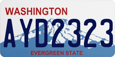 WA license plate AYD2323