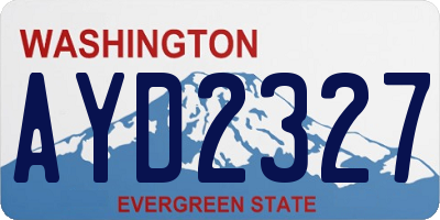 WA license plate AYD2327