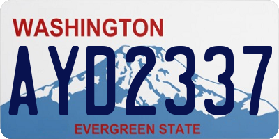 WA license plate AYD2337