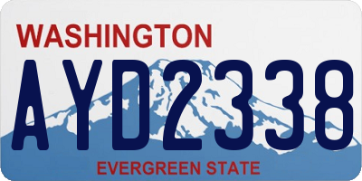 WA license plate AYD2338