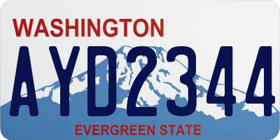WA license plate AYD2344