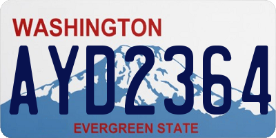 WA license plate AYD2364