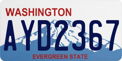 WA license plate AYD2367
