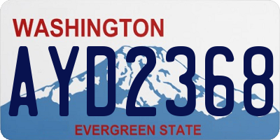 WA license plate AYD2368