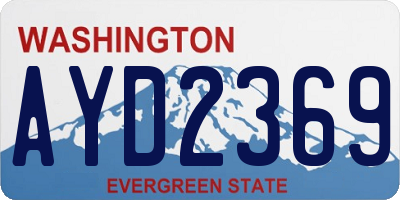 WA license plate AYD2369