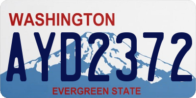 WA license plate AYD2372