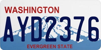 WA license plate AYD2376