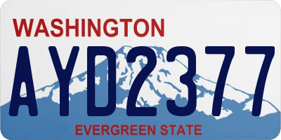 WA license plate AYD2377