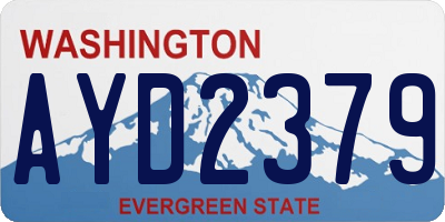 WA license plate AYD2379
