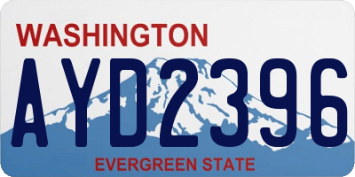WA license plate AYD2396