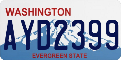 WA license plate AYD2399