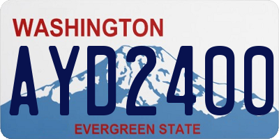 WA license plate AYD2400
