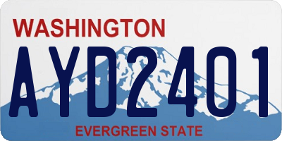 WA license plate AYD2401