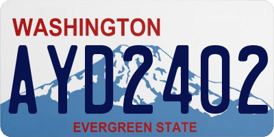 WA license plate AYD2402