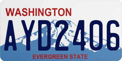 WA license plate AYD2406