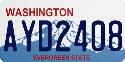 WA license plate AYD2408