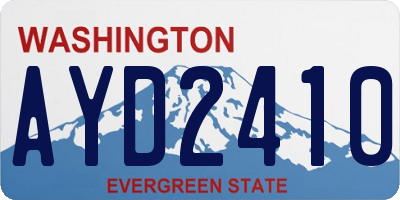WA license plate AYD2410
