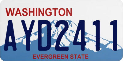 WA license plate AYD2411