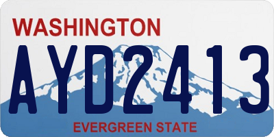 WA license plate AYD2413
