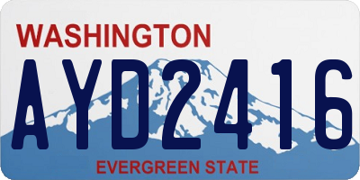 WA license plate AYD2416