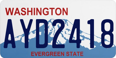 WA license plate AYD2418