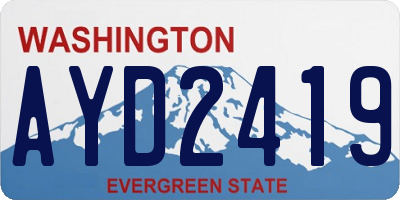 WA license plate AYD2419