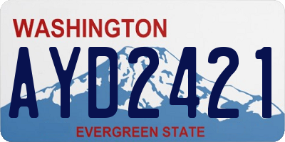 WA license plate AYD2421