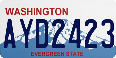 WA license plate AYD2423